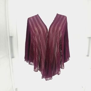 NWT INC Wine Cropped Shrug